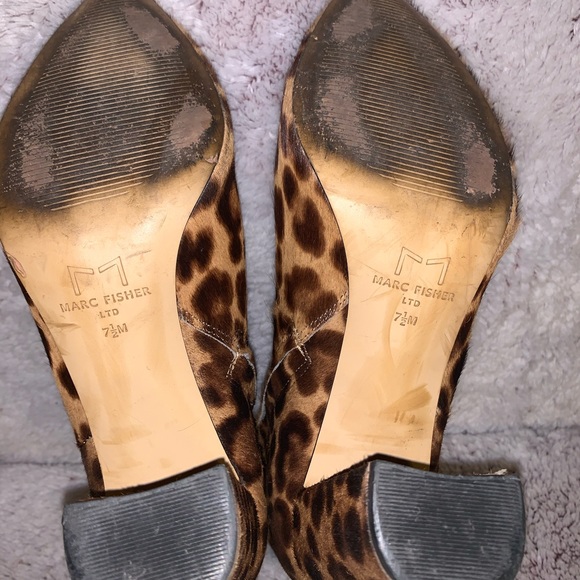 Marc Fisher Ulanily Leopard Booties Women’s 7.5 - Picture 5 of 5
